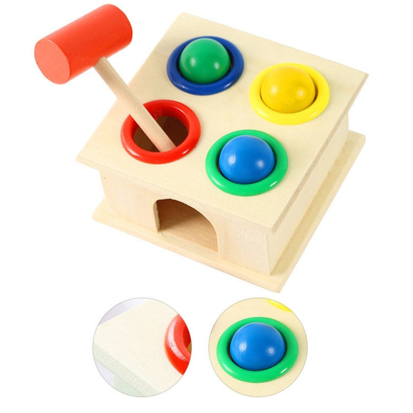 Wooden Ball Hammer Box Beat Toy