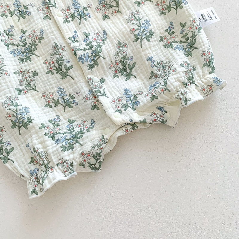 Baby Floral Rompers with Hairband