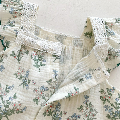 Baby Floral Rompers with Hairband