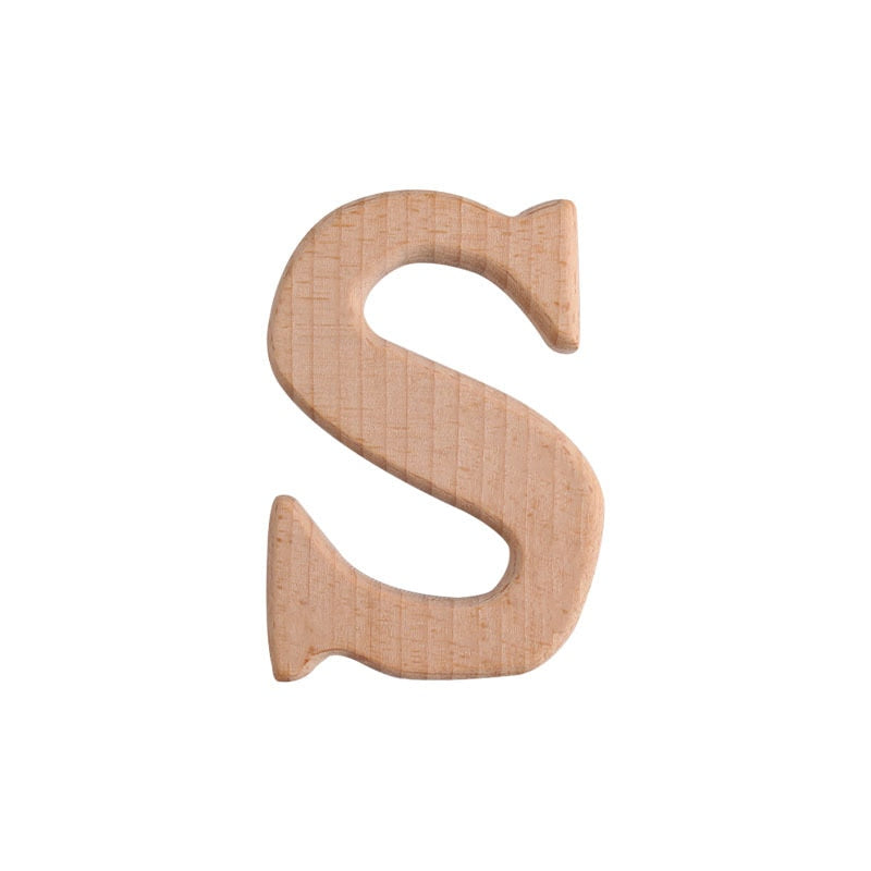 Natural Beech English Letter Wood Toys