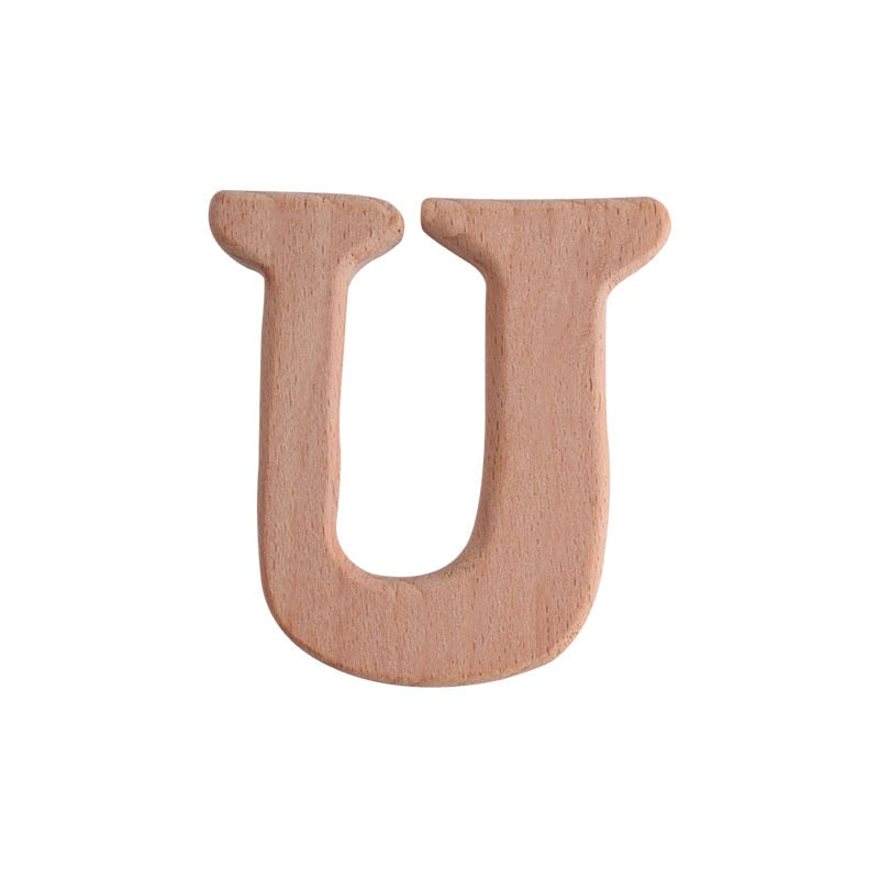 Natural Beech English Letter Wood Toys