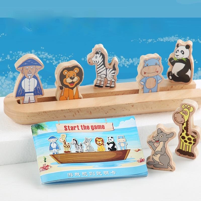 Wooden Noah's Ark Sorting Blocks Game