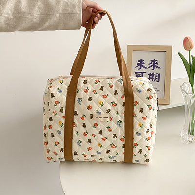 Printed Bear Flower Bag