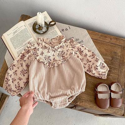 Corduroy Girl Bodysuit Patchwork