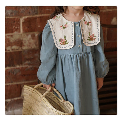 Cute Embroidered Flower Dress