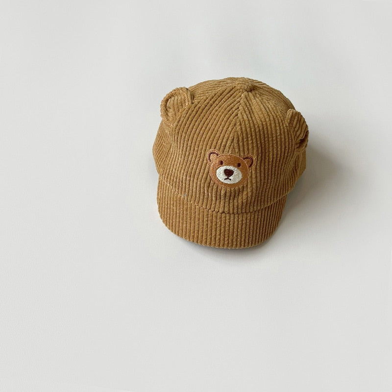 Corduroy Toddler Bear Ear Hat