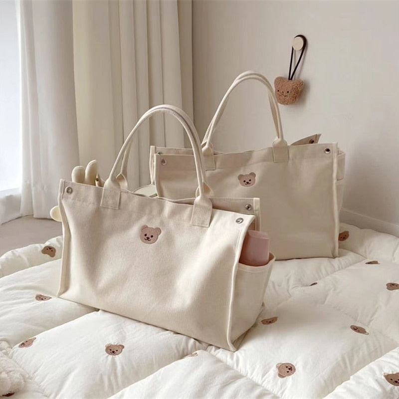 High-capacity Outgoing Canvas Handbag