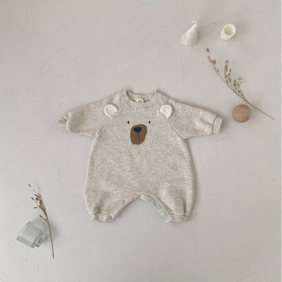 Infant Bear Fleece Padded Rompers