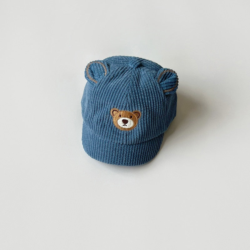 Corduroy Toddler Bear Ear Hat