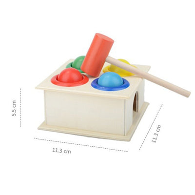 Wooden Ball Hammer Box Beat Toy