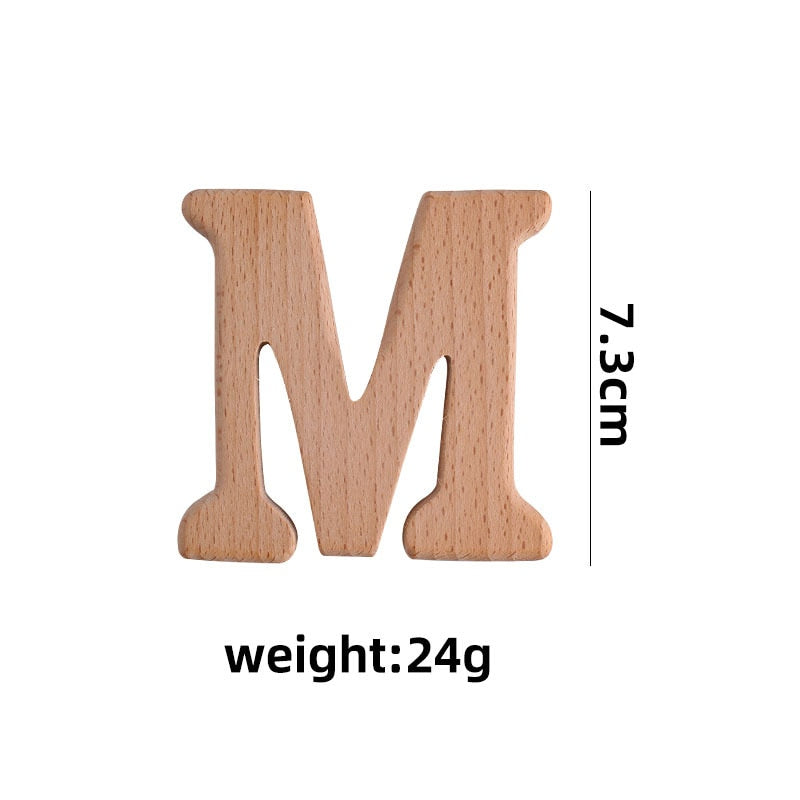 Natural Beech English Letter Wood Toys