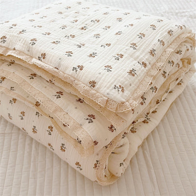 Floral Muslin Cover for Baby Bedding Quilts