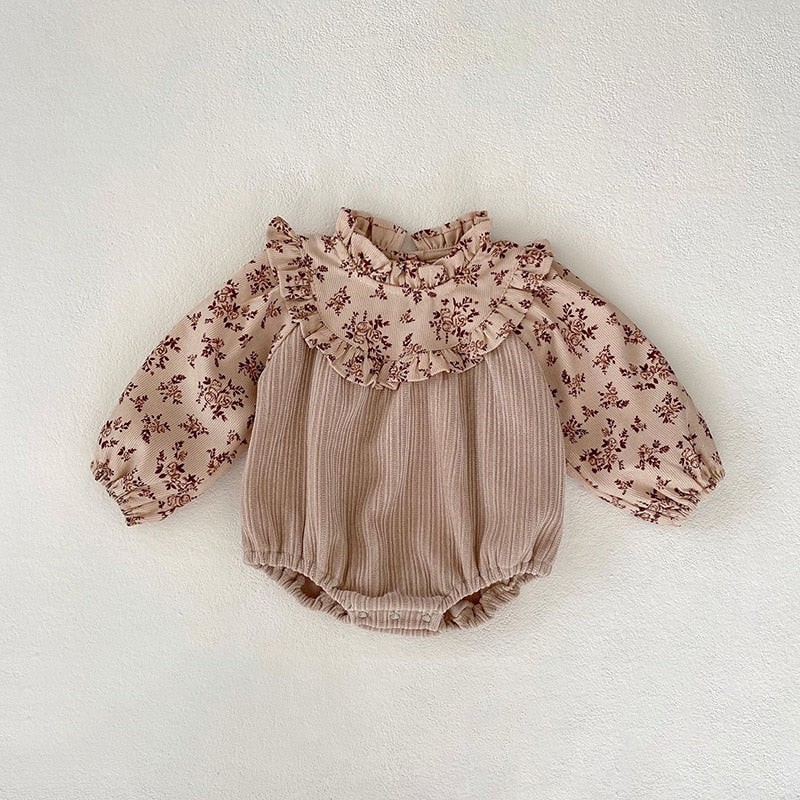 Corduroy Girl Bodysuit Patchwork