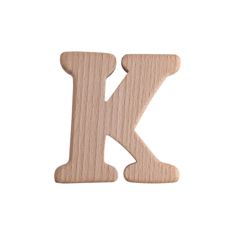 Natural Beech English Letter Wood Toys