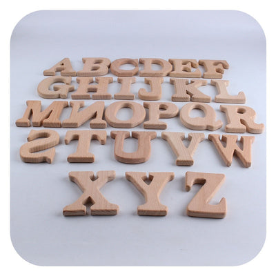 Natural Beech English Letter Wood Toys