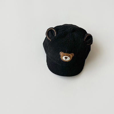 Corduroy Toddler Bear Ear Hat