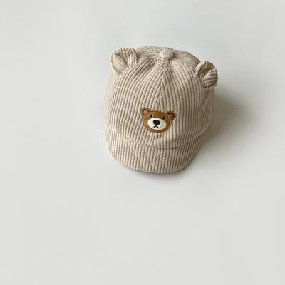 Corduroy Toddler Bear Ear Hat