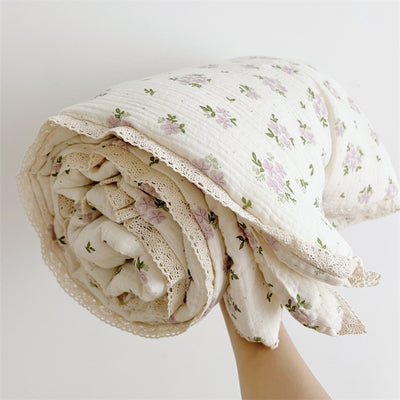 Floral Muslin Cover for Baby Bedding Quilts