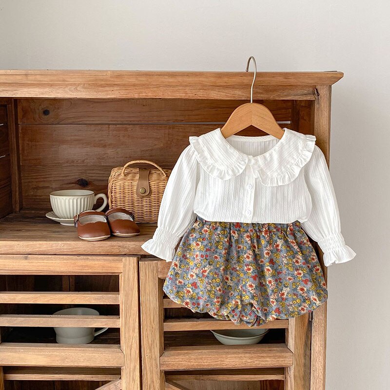 White Shirt And Floral Bloomer