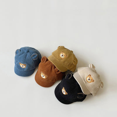 Corduroy Toddler Bear Ear Hat