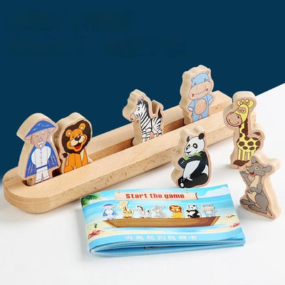 Wooden Noah's Ark Sorting Blocks Game